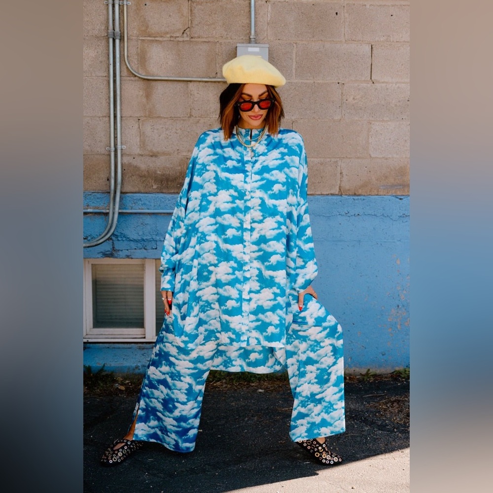 Dressed in LaLa satin playsuit *pants only*